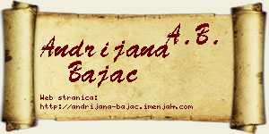 Andrijana Bajac vizit kartica